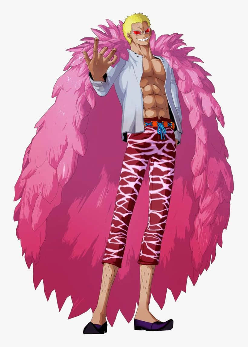 Donquixote Doflamingo, spiky blonde hair, red eyes, SD Phone Wallpaper