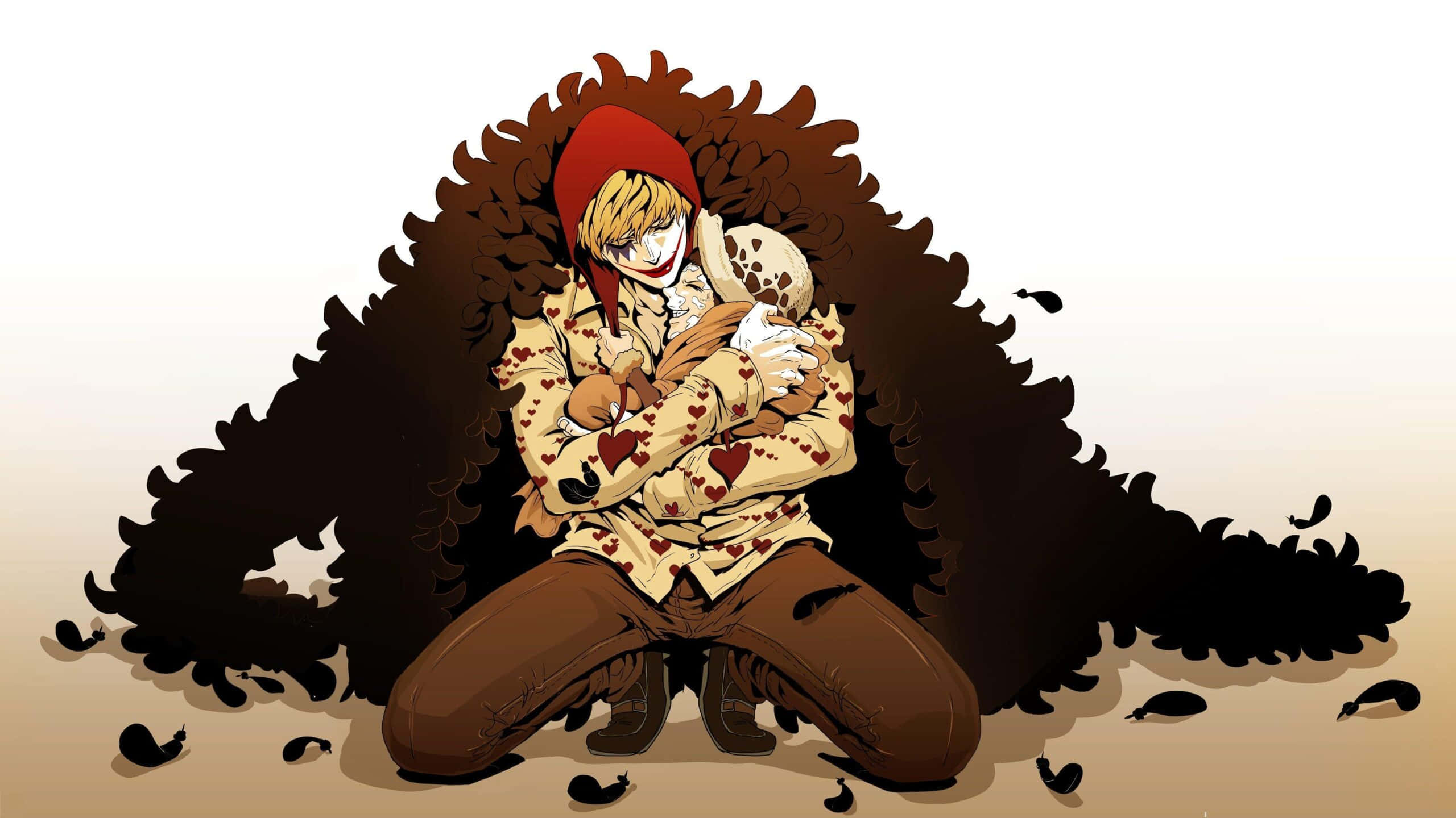 Donquixote Family, blonde anime character, red hood, 2K Desktop Wallpaper