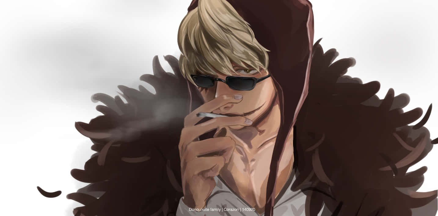 Donquixote Family, blond anime man, dark hooded coat, HD Desktop Wallpaper