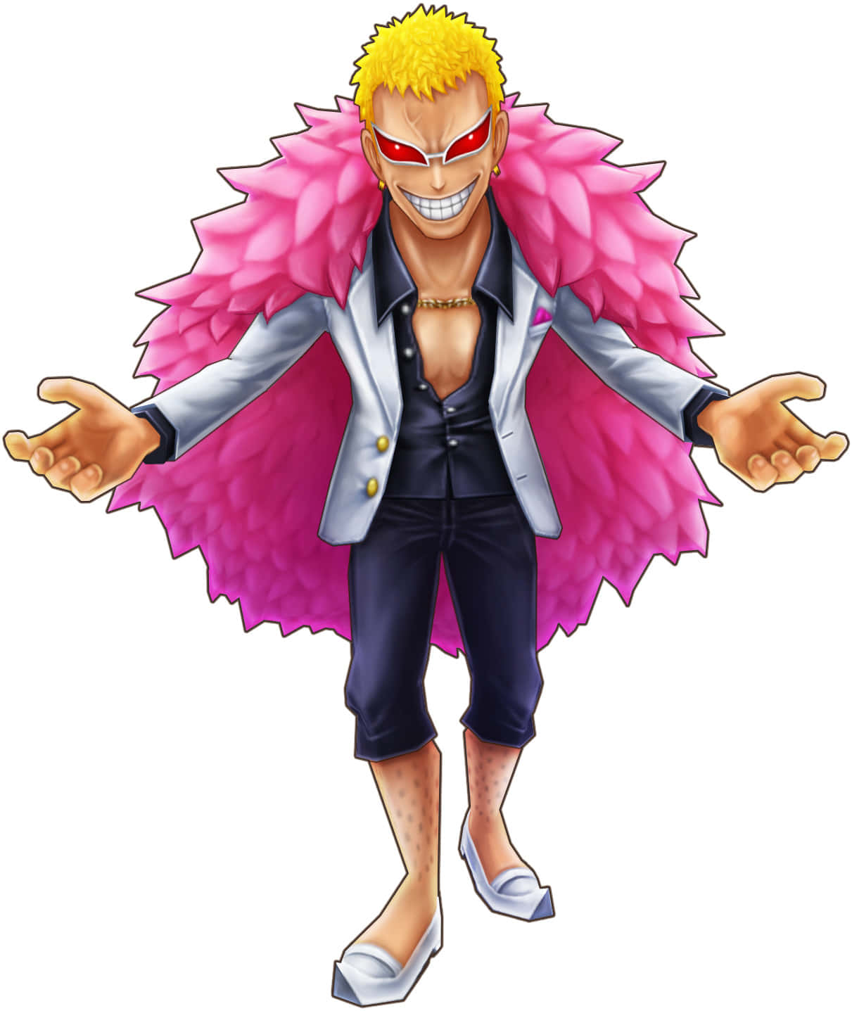 Donquixote Family, spiky yellow hair, red sunglasses, HD Phone Wallpaper