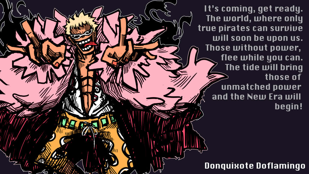 Donquixote Family, anime pirate, spiky blonde hair, SD Desktop Wallpaper