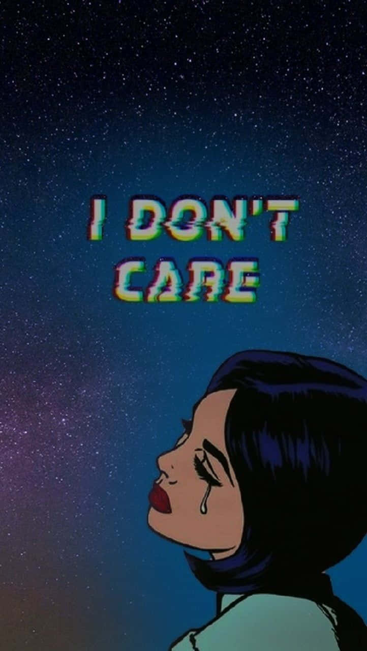 Don't Care, anime girl, tear, HD Phone Wallpaper