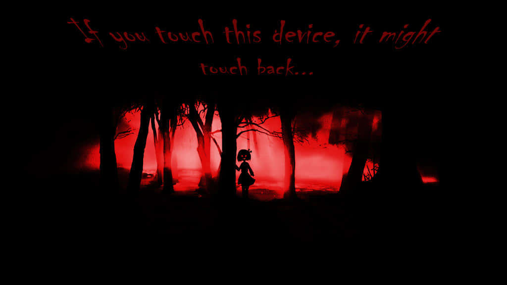 Dont Touch My Computer, child, dark forest, SD Desktop Wallpaper