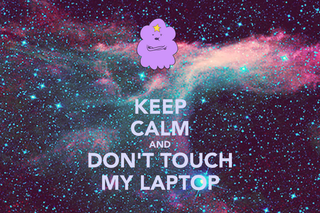 Dont Touch My Desktop, purple cartoon cloud, star, SD Desktop Wallpaper