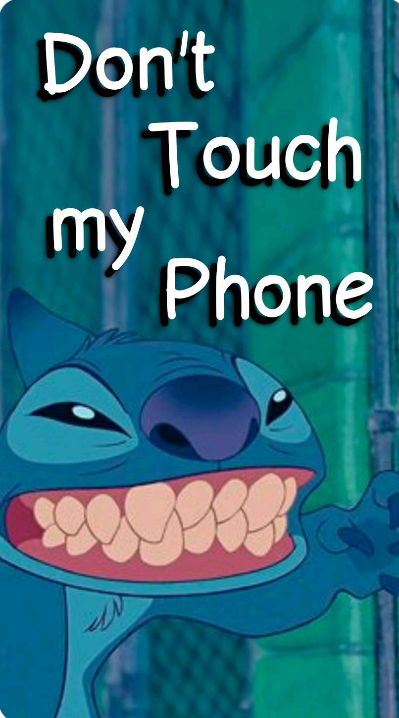 Stitch, blue cartoon alien, phone, HD Phone Wallpaper