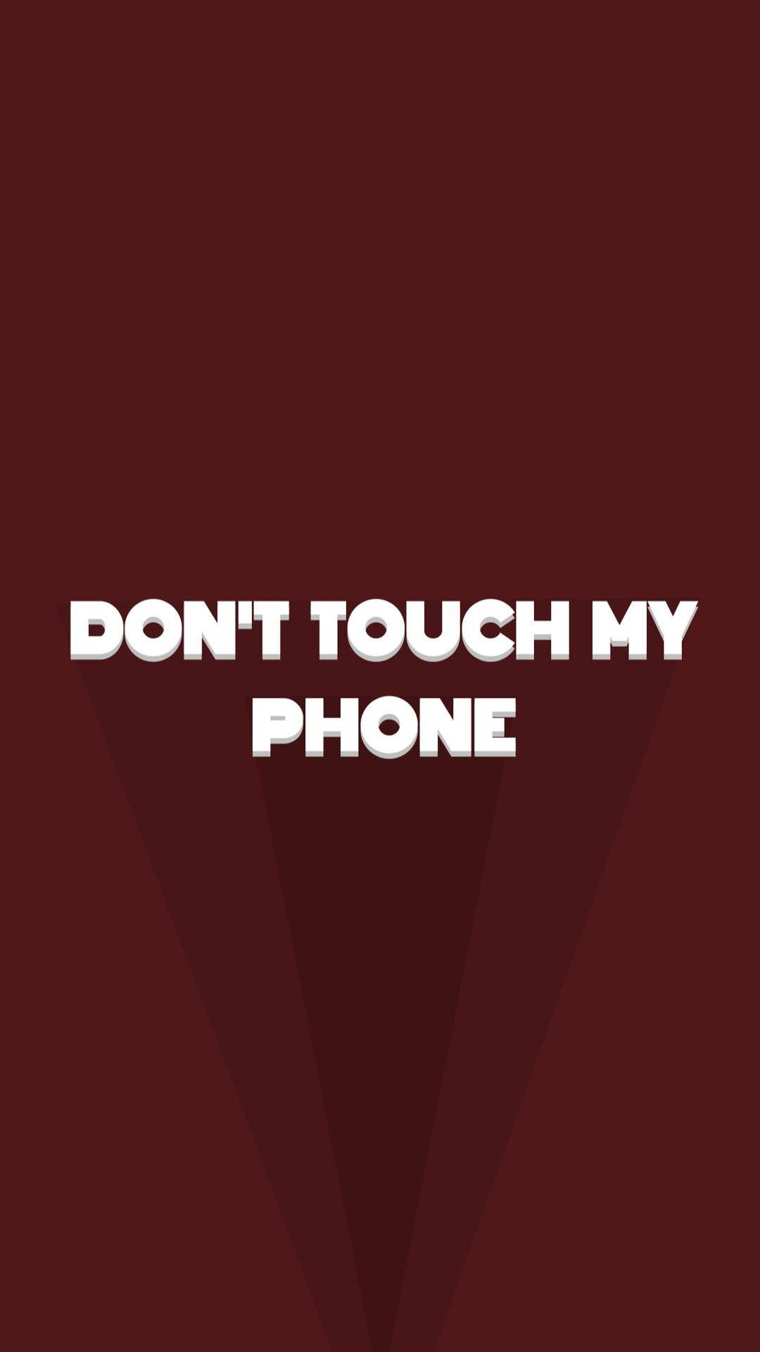 Don't Touch My Phone, deep red background, geometric shadow rays, Full HD Phone Wallpaper