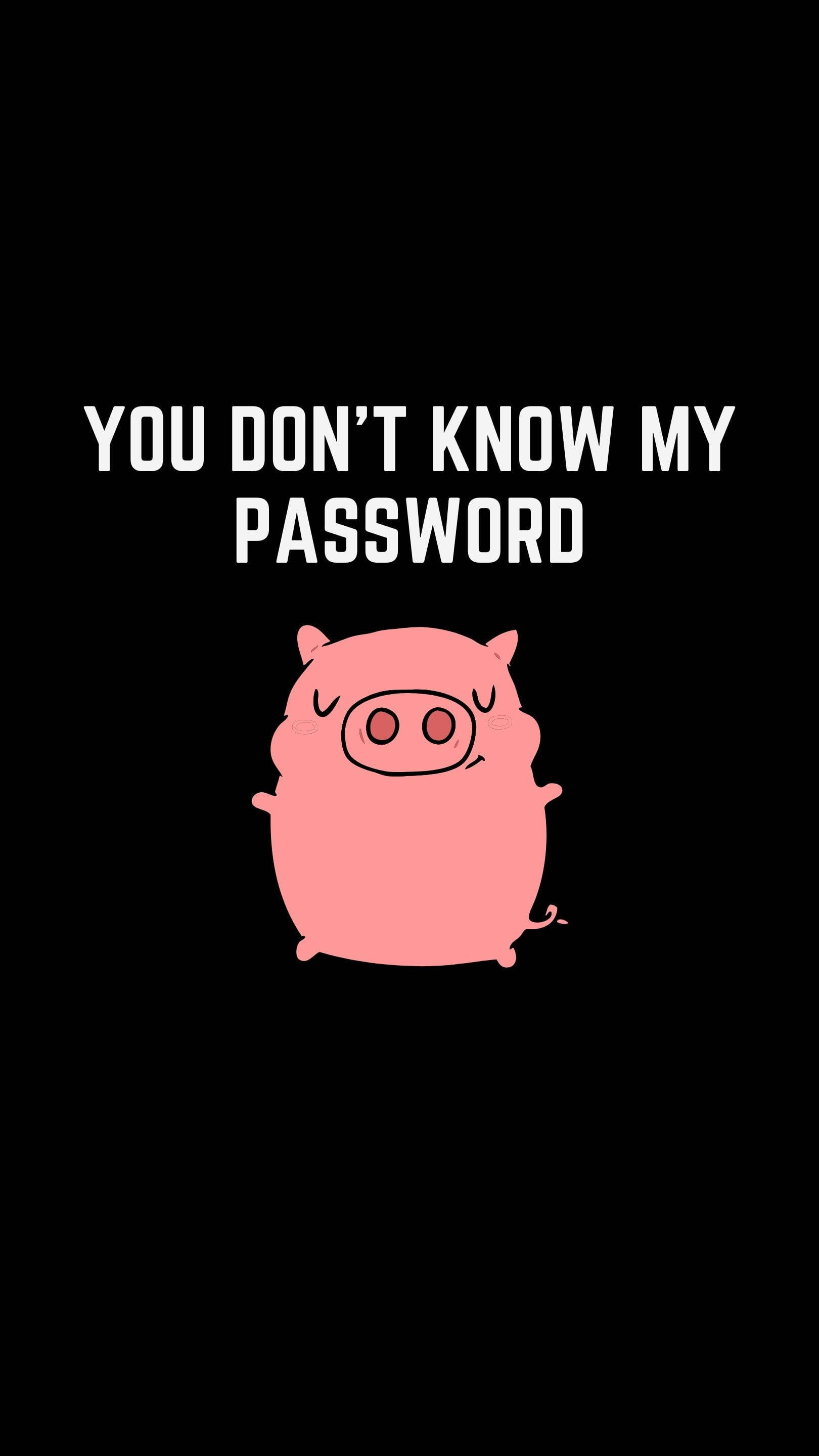 Funny Get Off My Phone Piggy, pink cartoon pig, closed eyes, 2K Phone Wallpaper