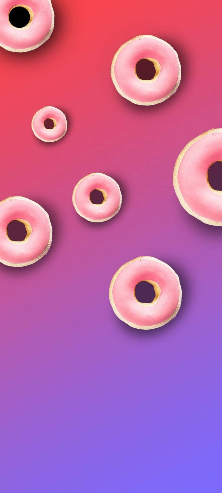 pink donut, glazed donut, magenta, HD Phone Wallpaper
