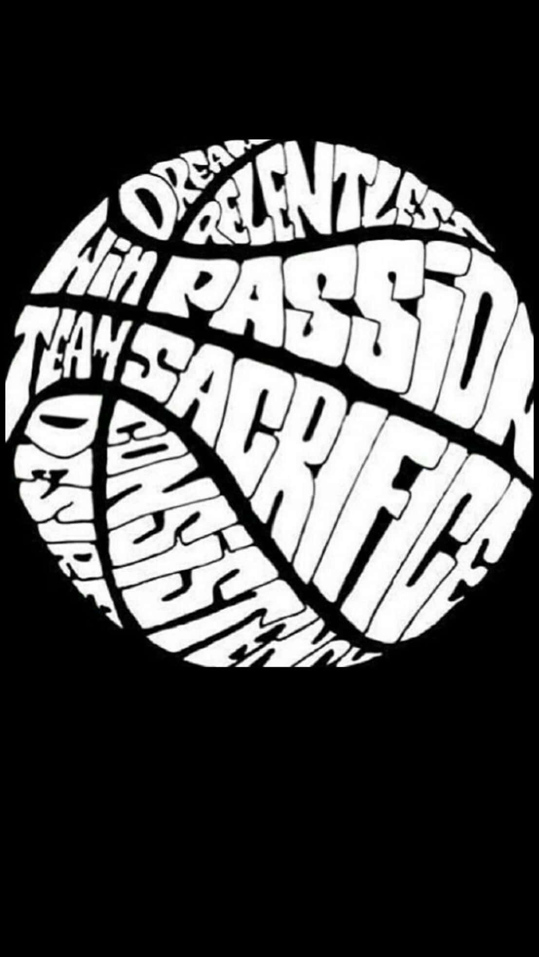 black basketball, black and white, circular graphic, Full HD Phone Wallpaper