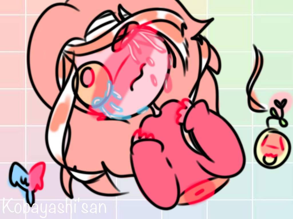 pastel gore, pink cartoon character, horns, SD Desktop Wallpaper
