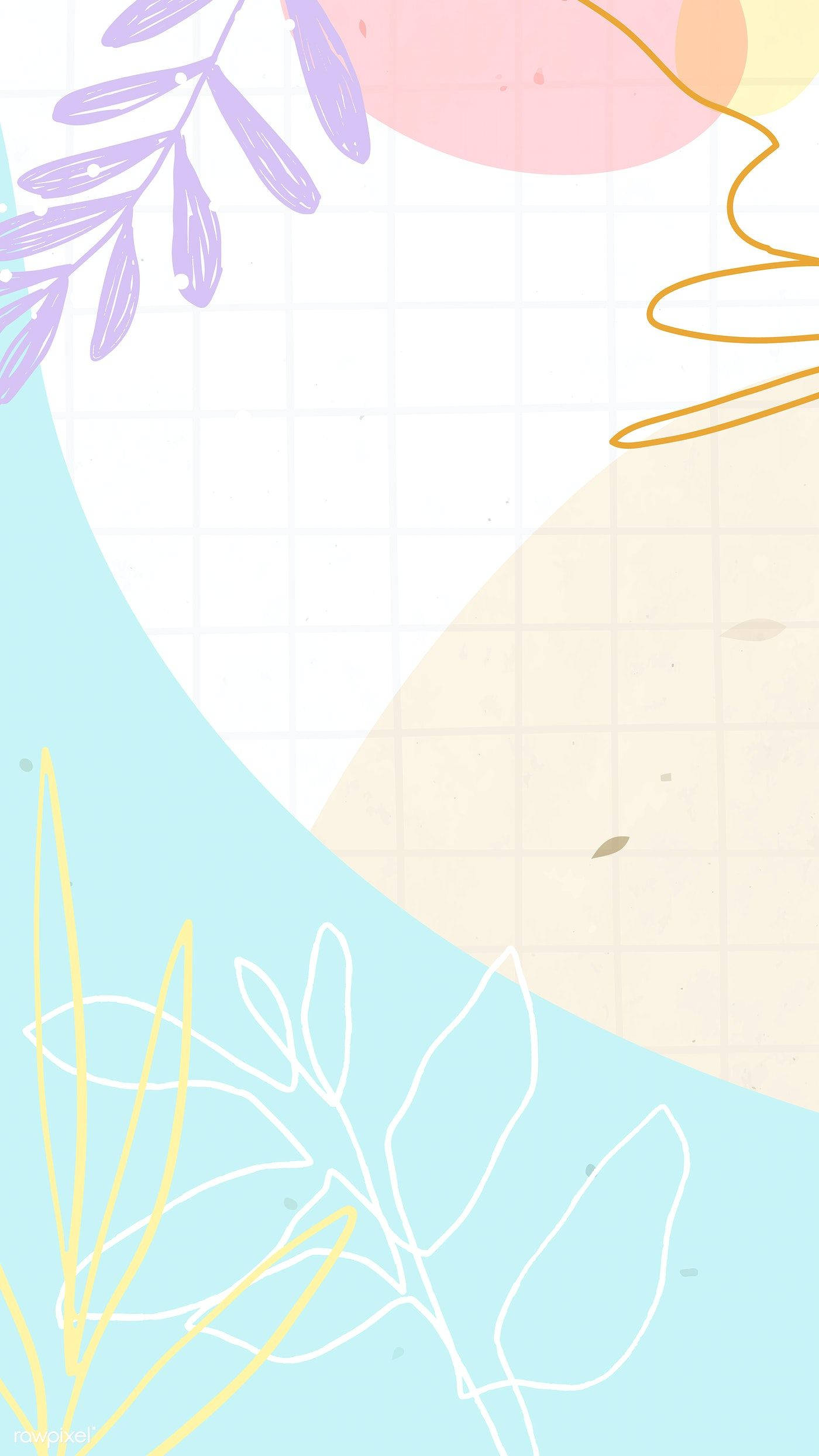 Pastel, iPad, leaves, Full HD Phone Wallpaper