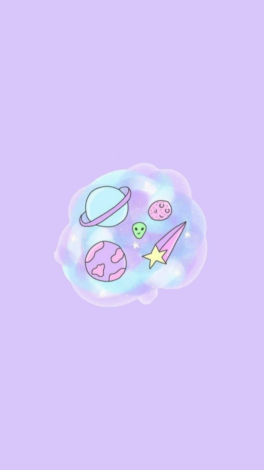light purple, lavender background, pastel space scene, HD Phone Wallpaper