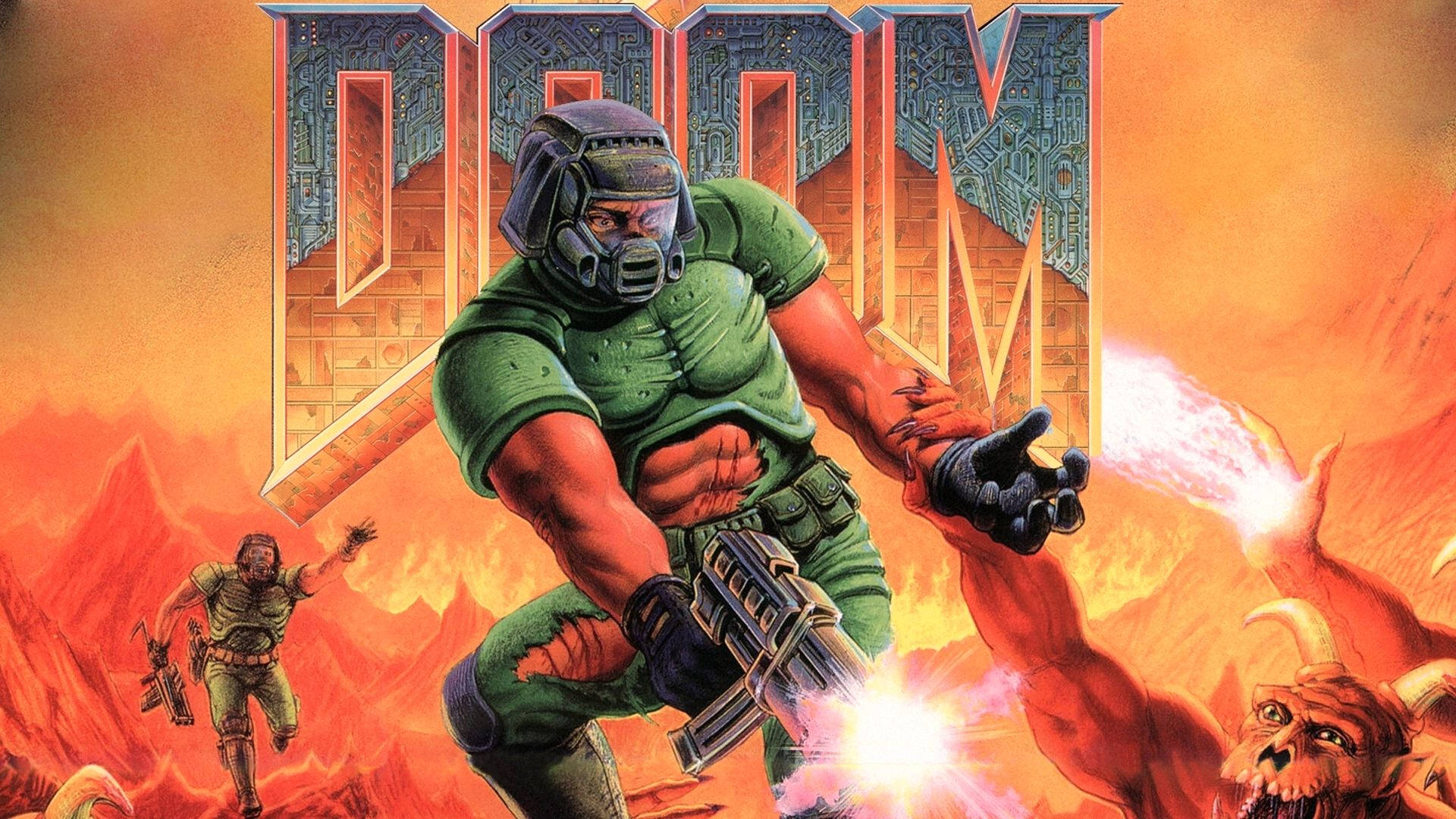 Doom 4K, space marine, green armor, Full HD Desktop Wallpaper