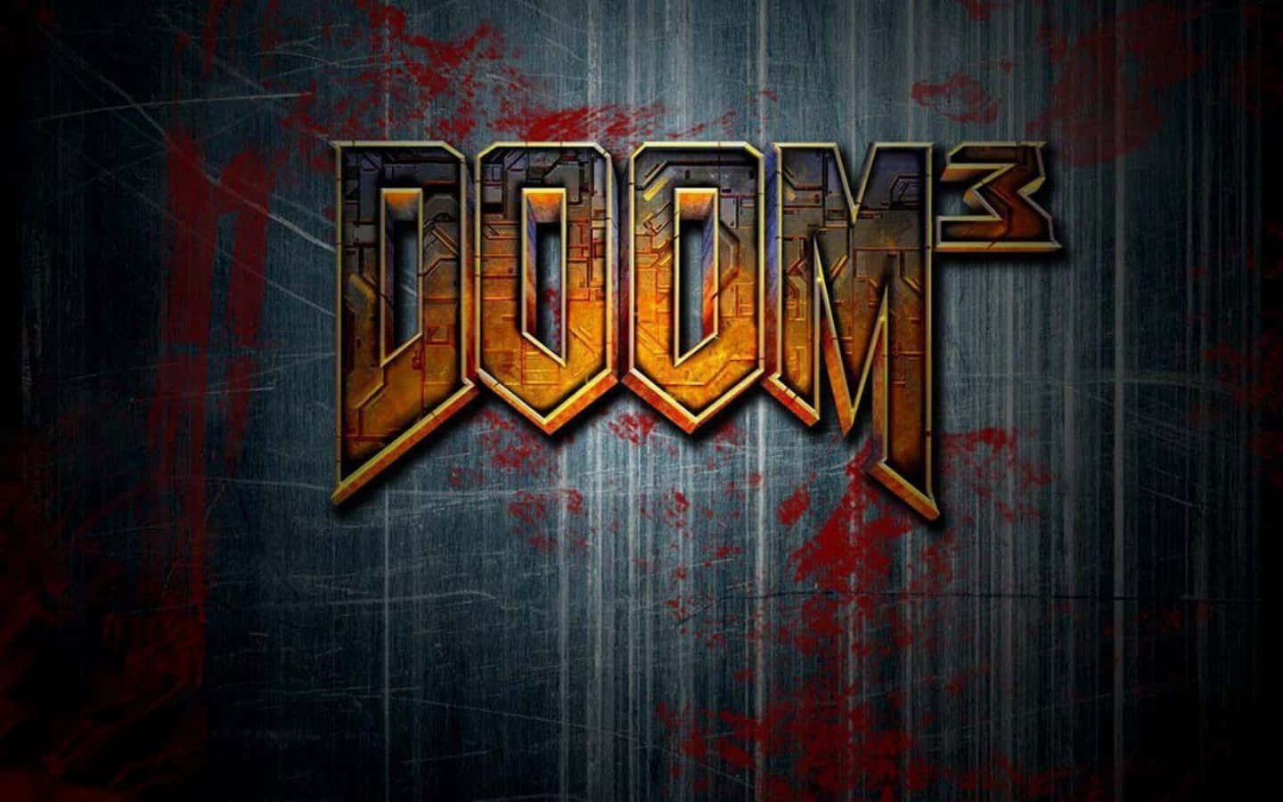 DOOM 3, DOOM 3 logo, metallic orange, HD Desktop Wallpaper