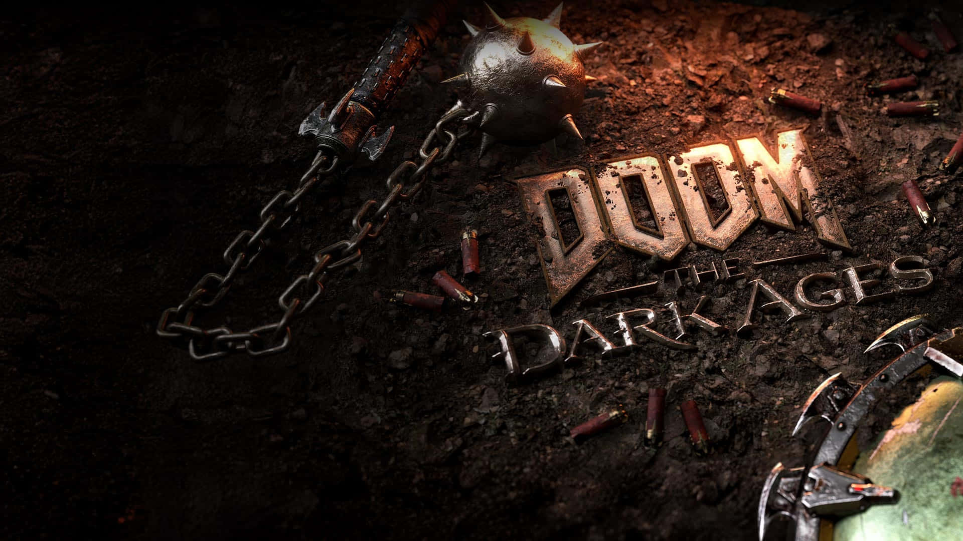 Doom Dark Ages, logo, gritty soil, Full HD Desktop Wallpaper