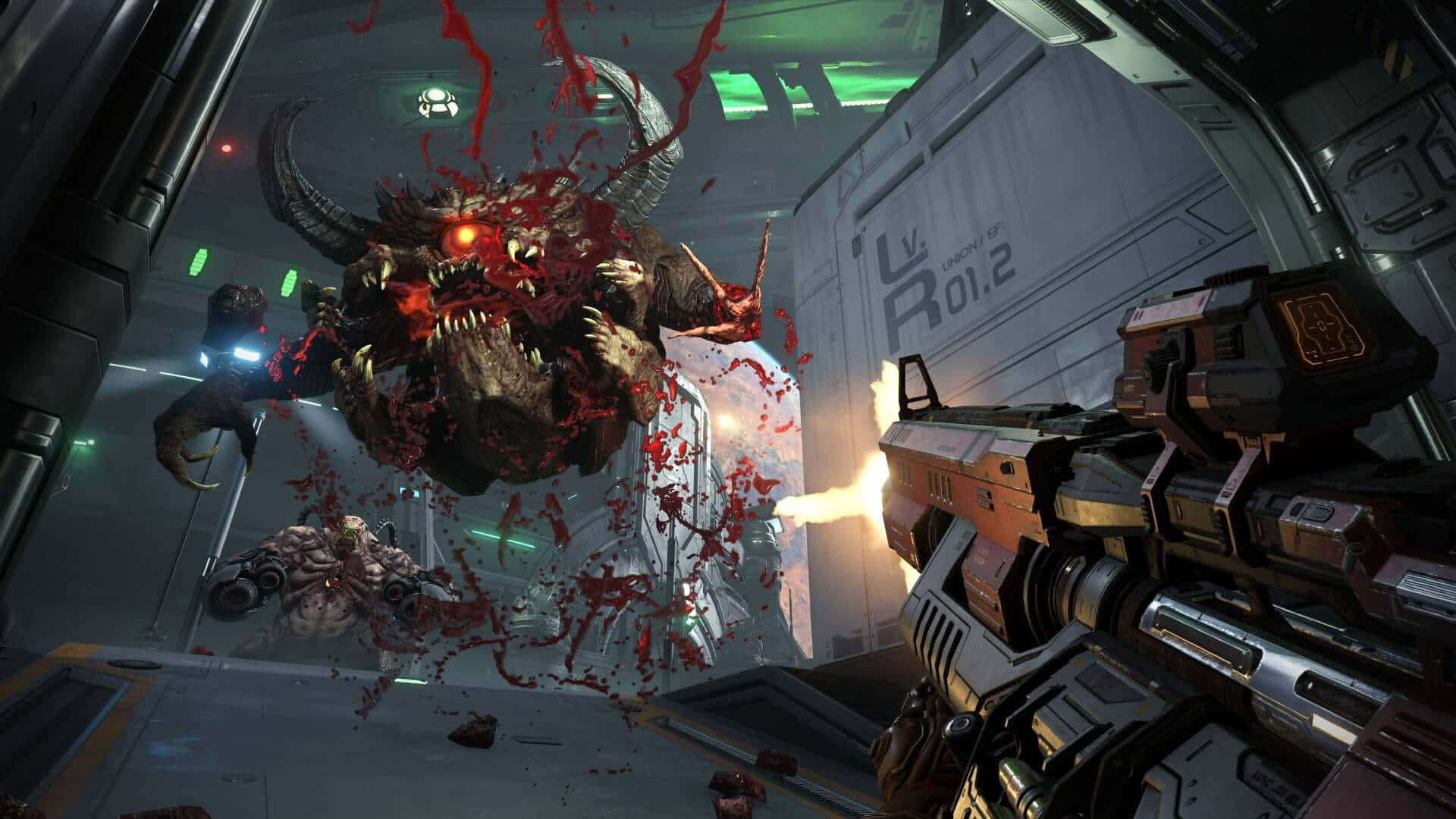 Doom Eternal HD, first-person shooter, horned demon, Full HD Desktop Wallpaper