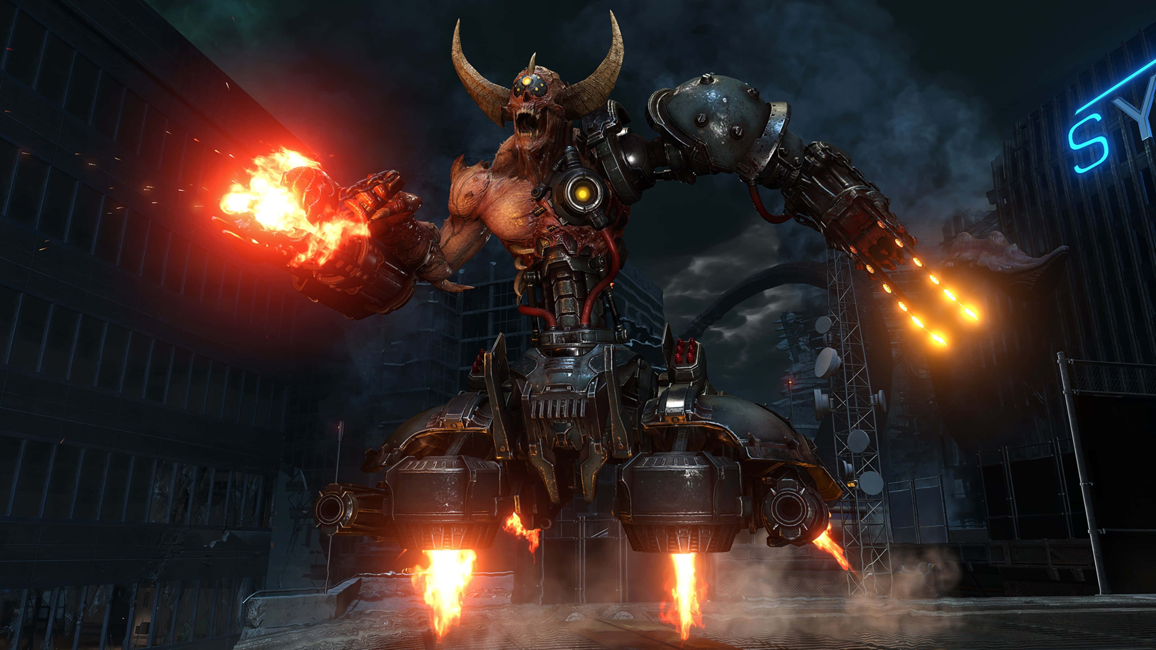 Doom Eternal, 4K, demonic cyborg, 4K Desktop Wallpaper