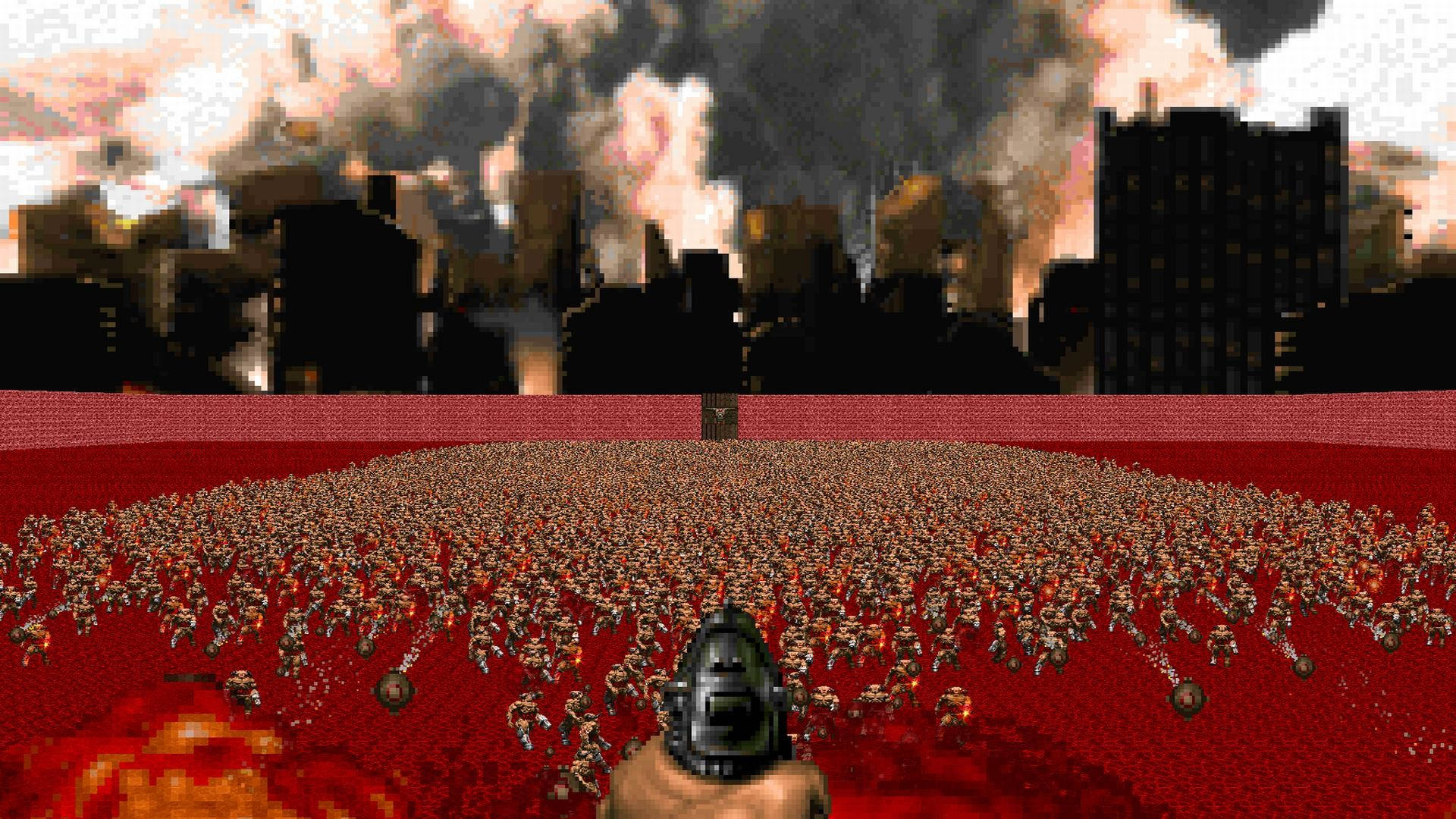 Doom Eternal HD, first-person shooter, sea of enemies, Full HD Desktop Wallpaper