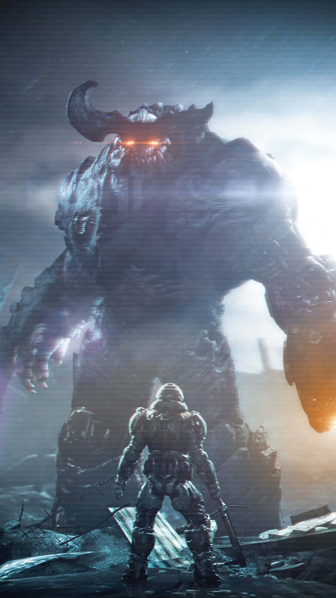 Doom Eternal, iPhone, armored warrior, Full HD Phone Wallpaper