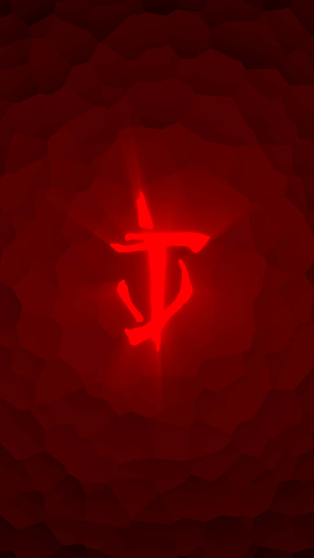 Doom Eternal, iPhone, glowing red stylized symbol, Full HD Phone Wallpaper