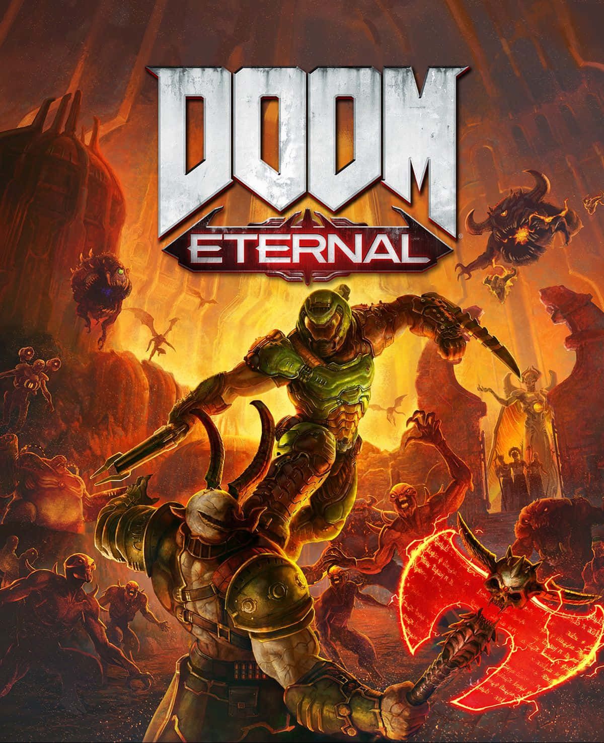 Doom Eternal, iPhone, green-armored warrior, HD Phone Wallpaper