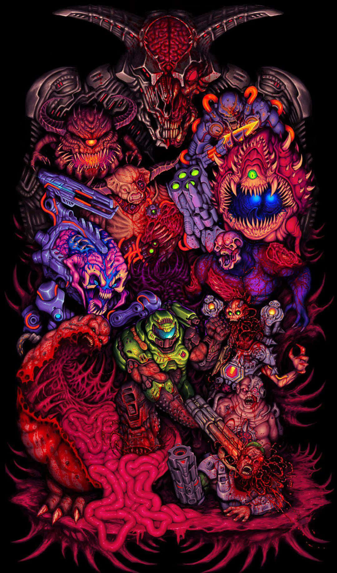 Doom Eternal, iPhone, green-armored warrior, HD Phone Wallpaper