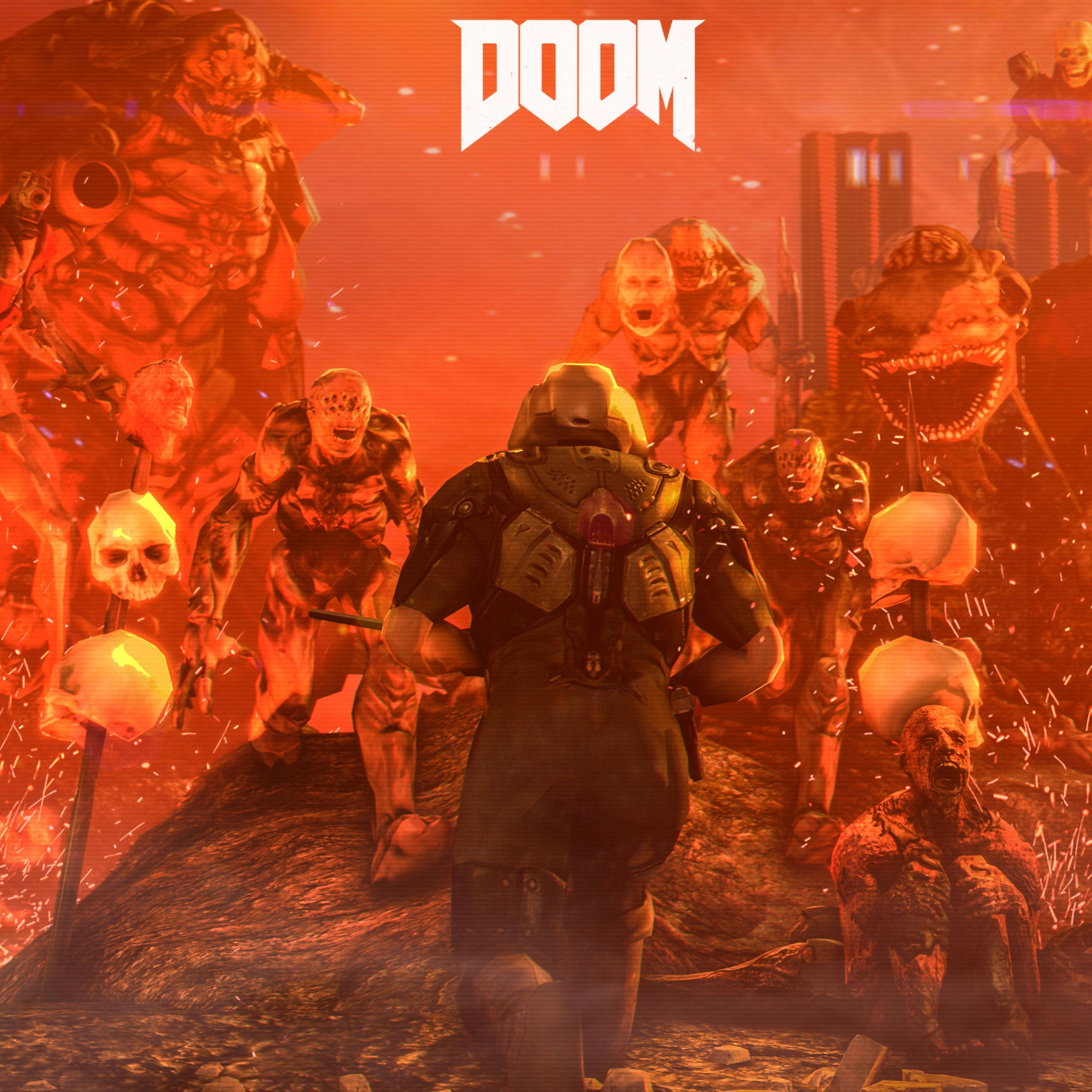 Doom, soldier, armor, 2K Desktop Wallpaper