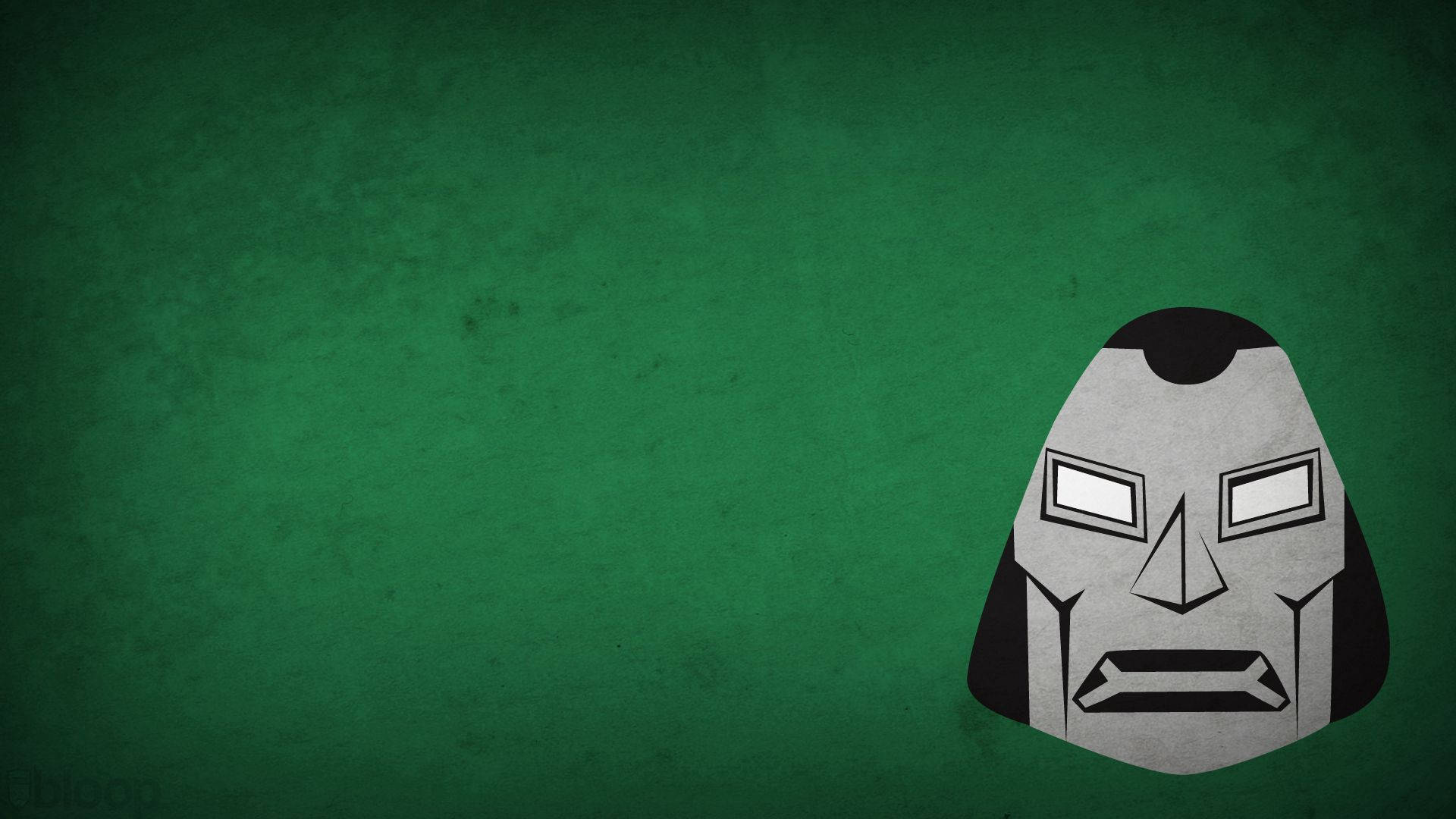 Doom Mask, silver, black, Full HD Desktop Wallpaper