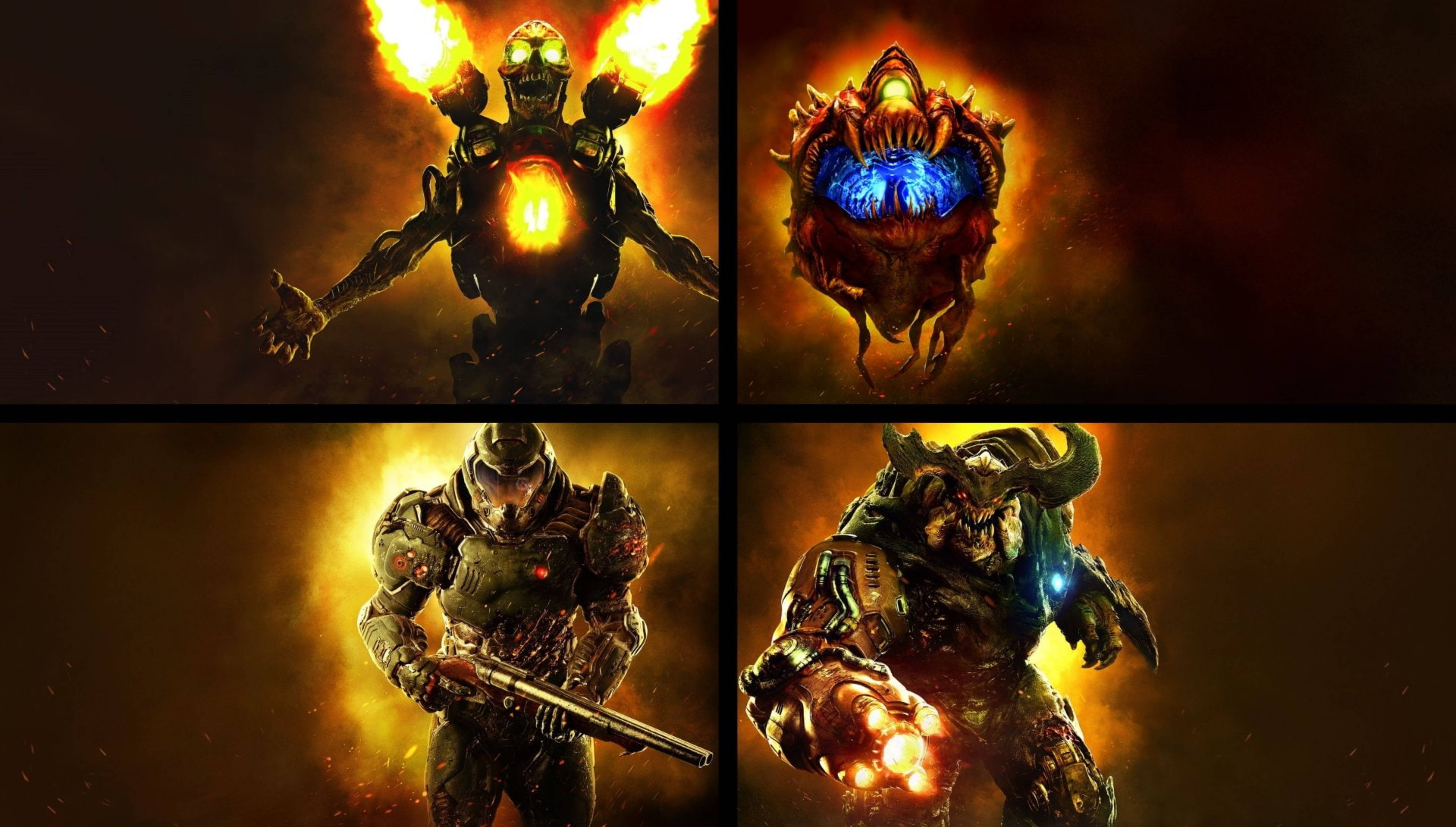 Doomguy, demons, game characters, 5K Desktop Wallpaper