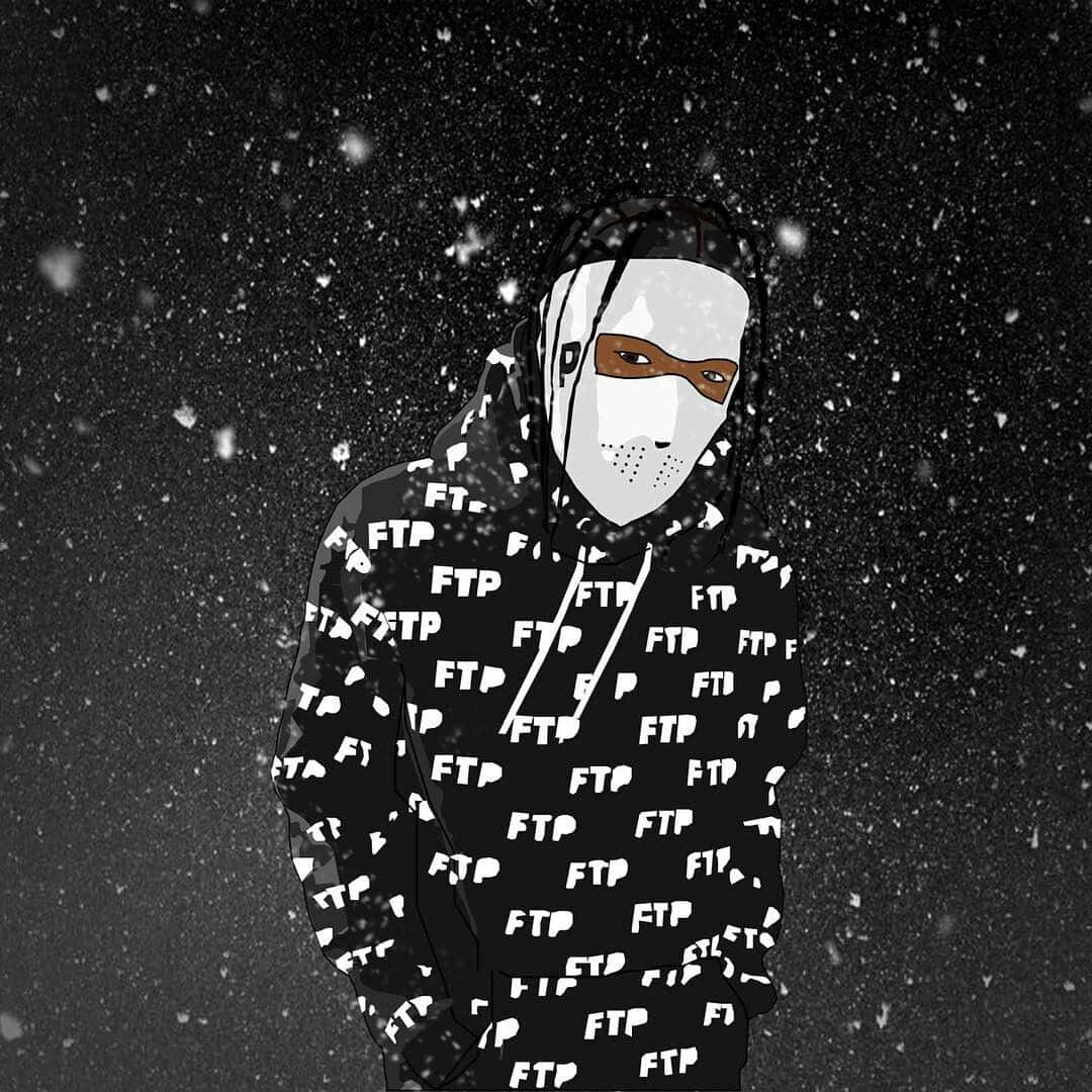 Dope Boy, black hoodie, white FTP text, SD Desktop Wallpaper