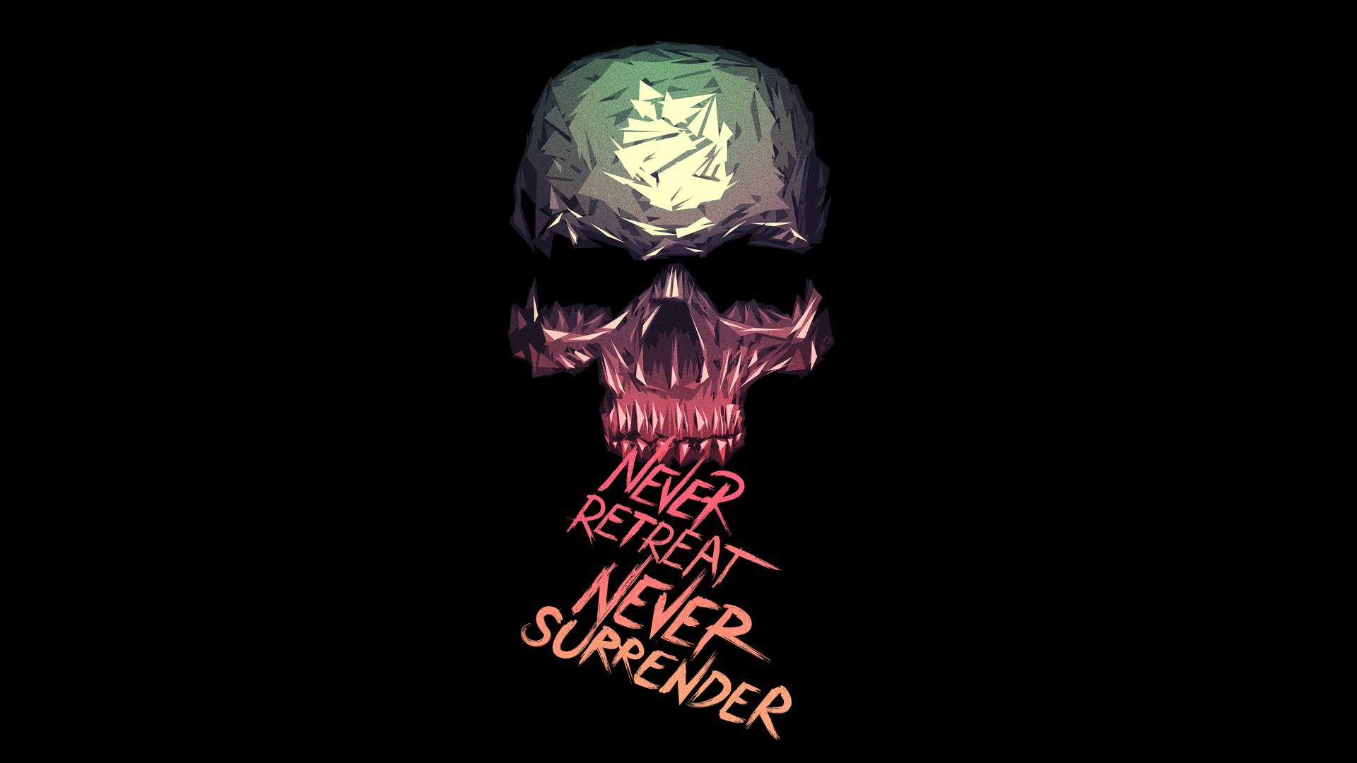 Dope Desktop, skull, glowing brain, Full HD Desktop Wallpaper