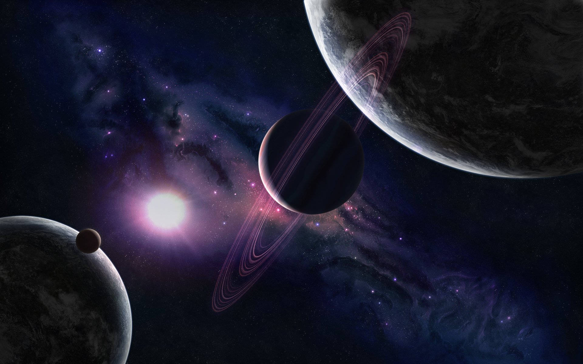 dope desktop, cosmic vista, glowing star, Full HD Desktop Wallpaper