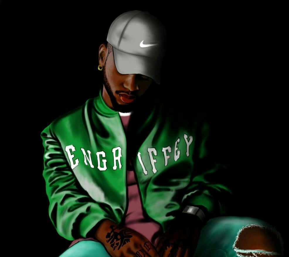 dope gangster, green jacket, grey cap, SD Desktop Wallpaper