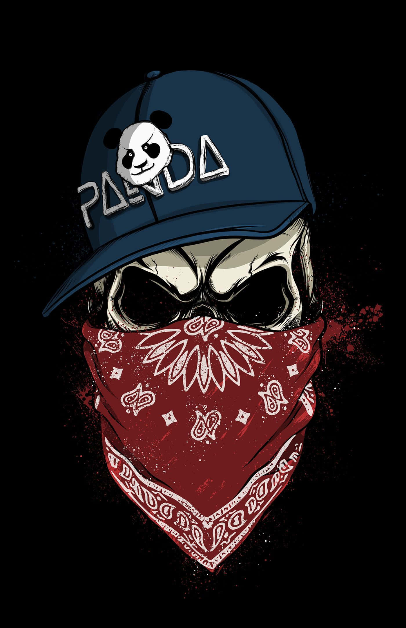 Dope Gangster, skull, blue cap, Full HD Phone Wallpaper