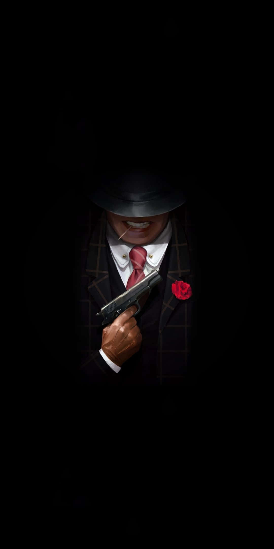 Dope Gangster, fedora, suit, Full HD Phone Wallpaper