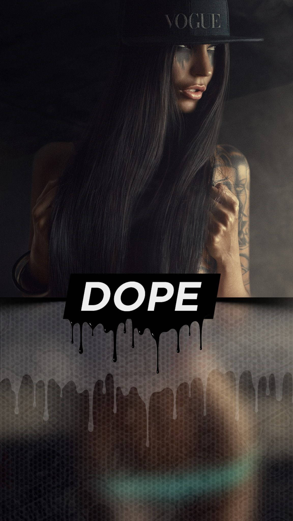 Vogue cap, DOPE, smoky dark background, Full HD Phone Wallpaper