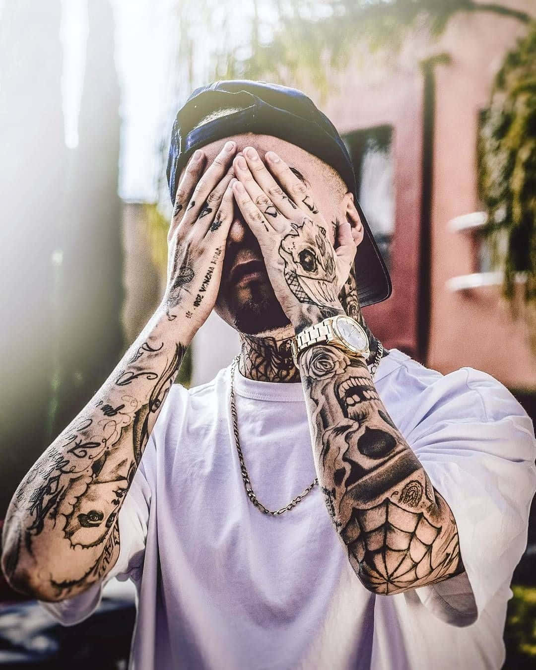 Dope Boy, arm tattoos, sunlight, HD Phone Wallpaper