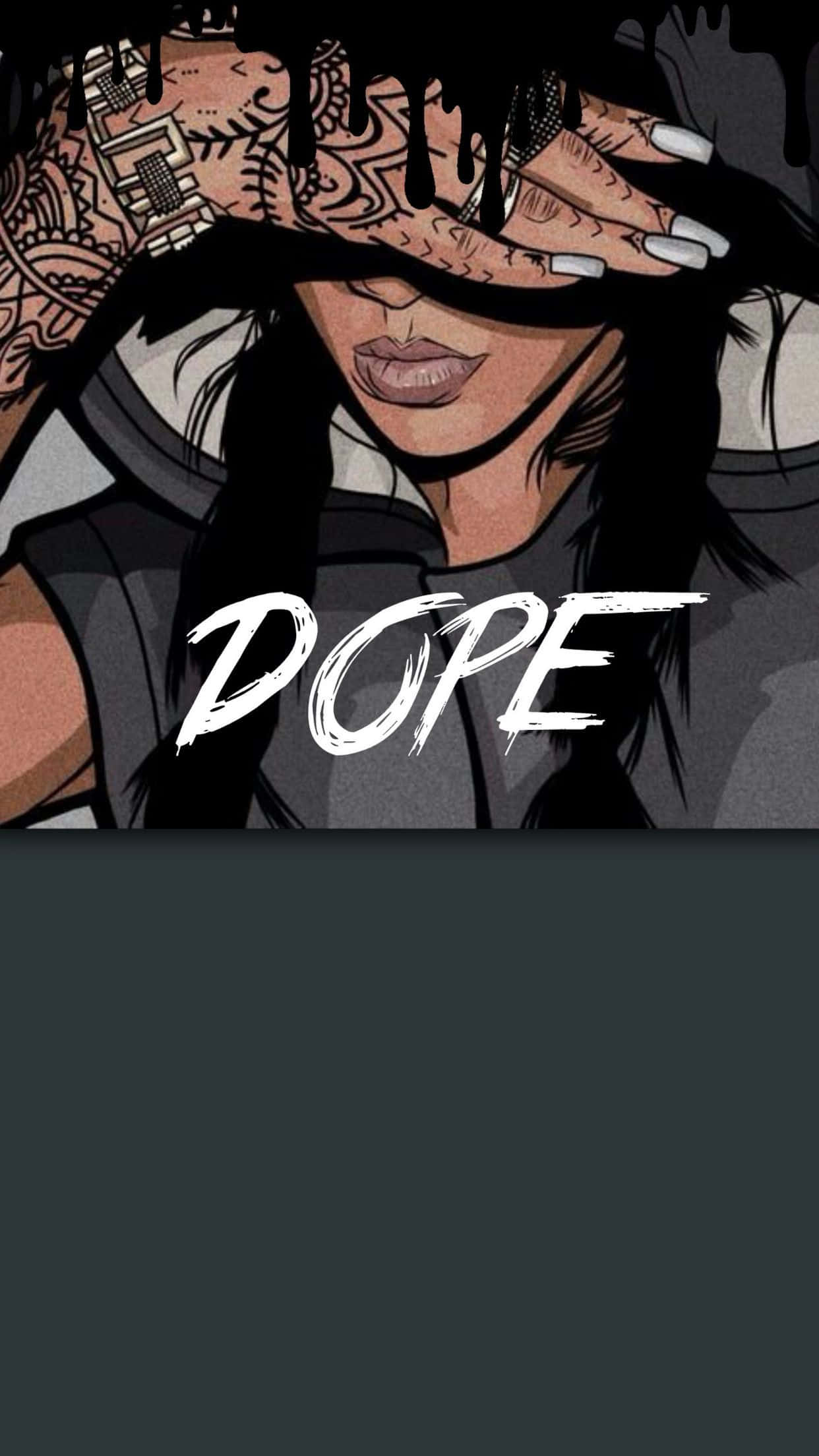Dope Ps4, anime woman, tattooed hands, Full HD Phone Wallpaper