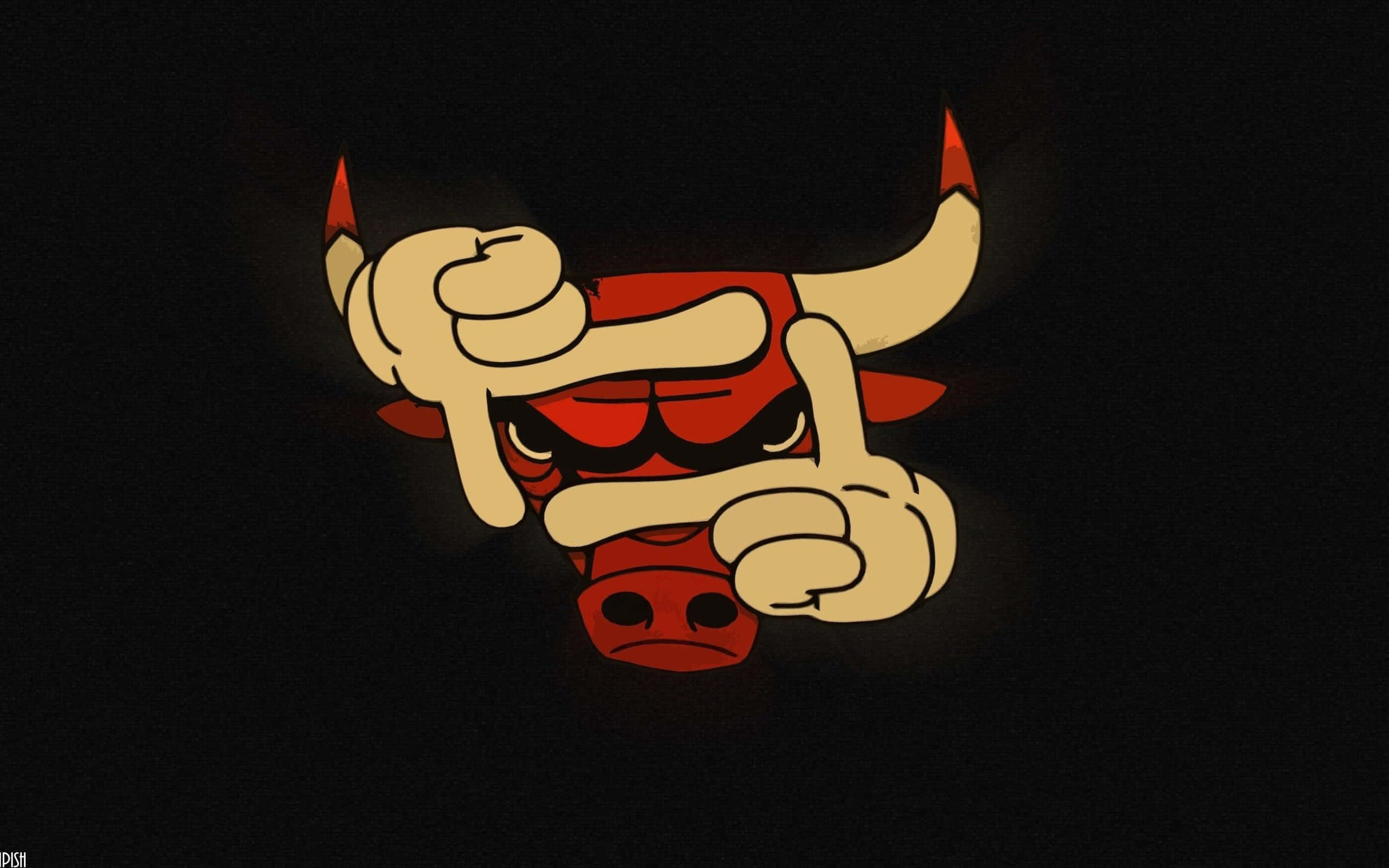 Dope Ps4, red bull, glowing horns, 2K Desktop Wallpaper