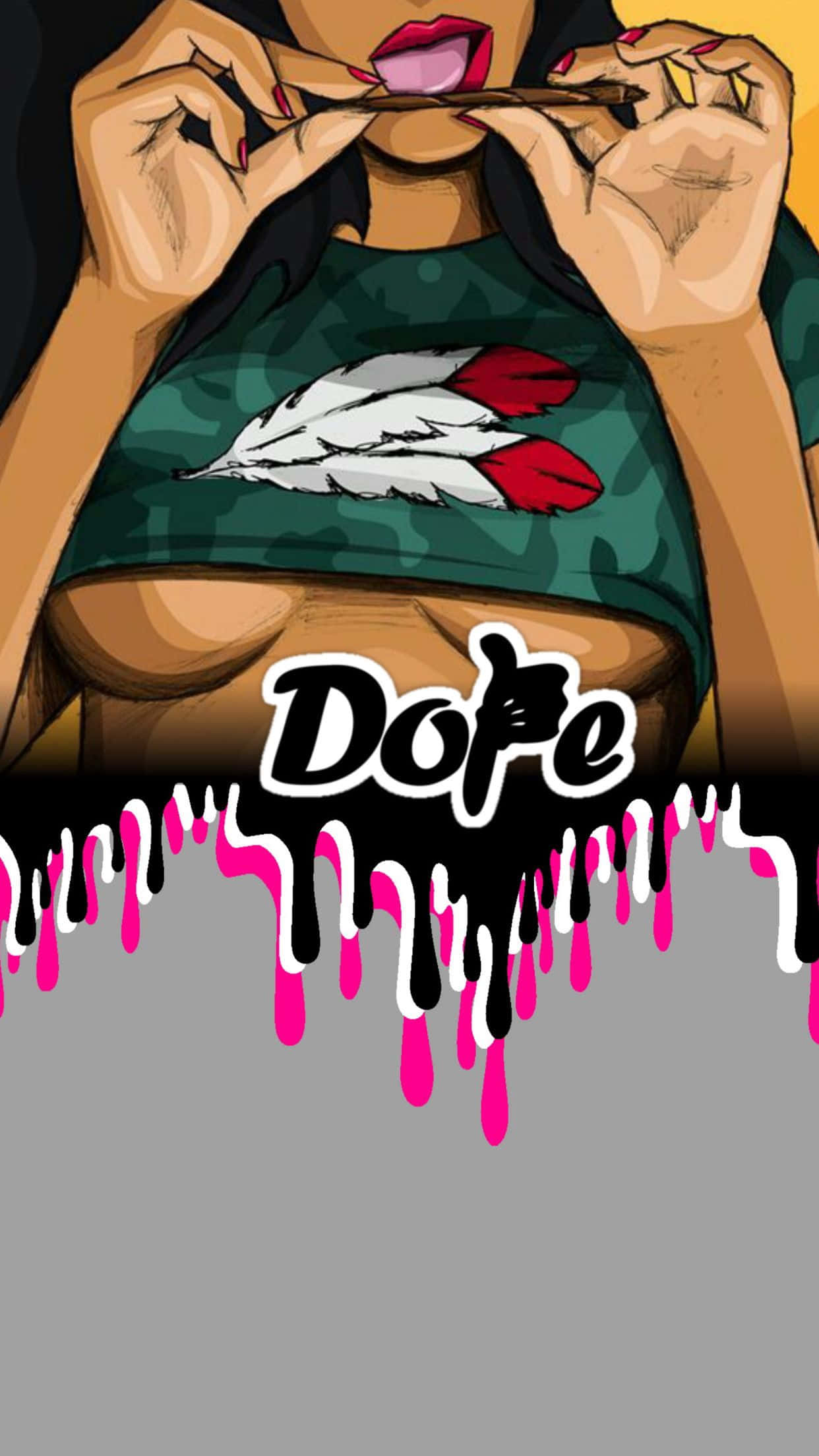 Dope Ps4, red lips, painted nails, Full HD Phone Wallpaper