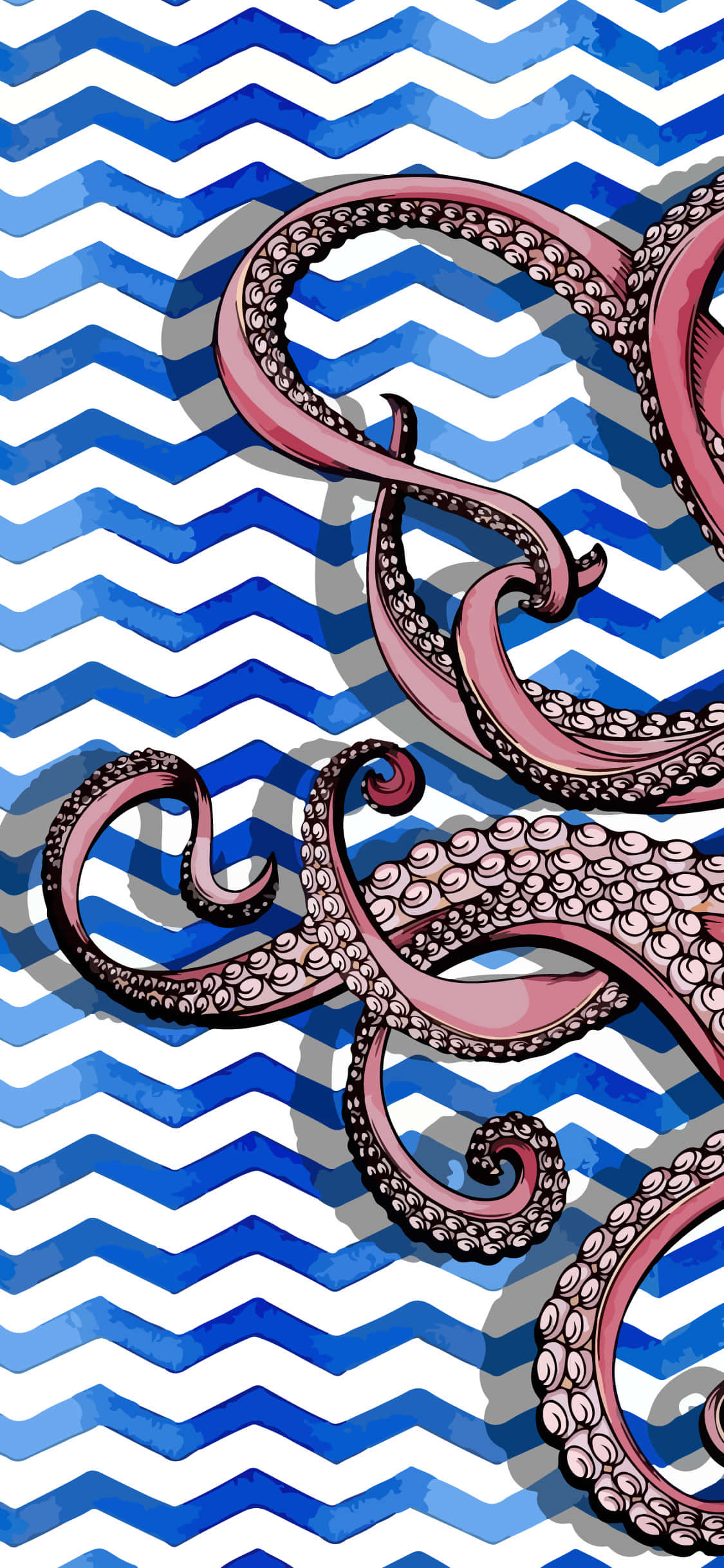 dope Tumblr iPhone, pink octopus, suction cups, Full HD Phone Wallpaper