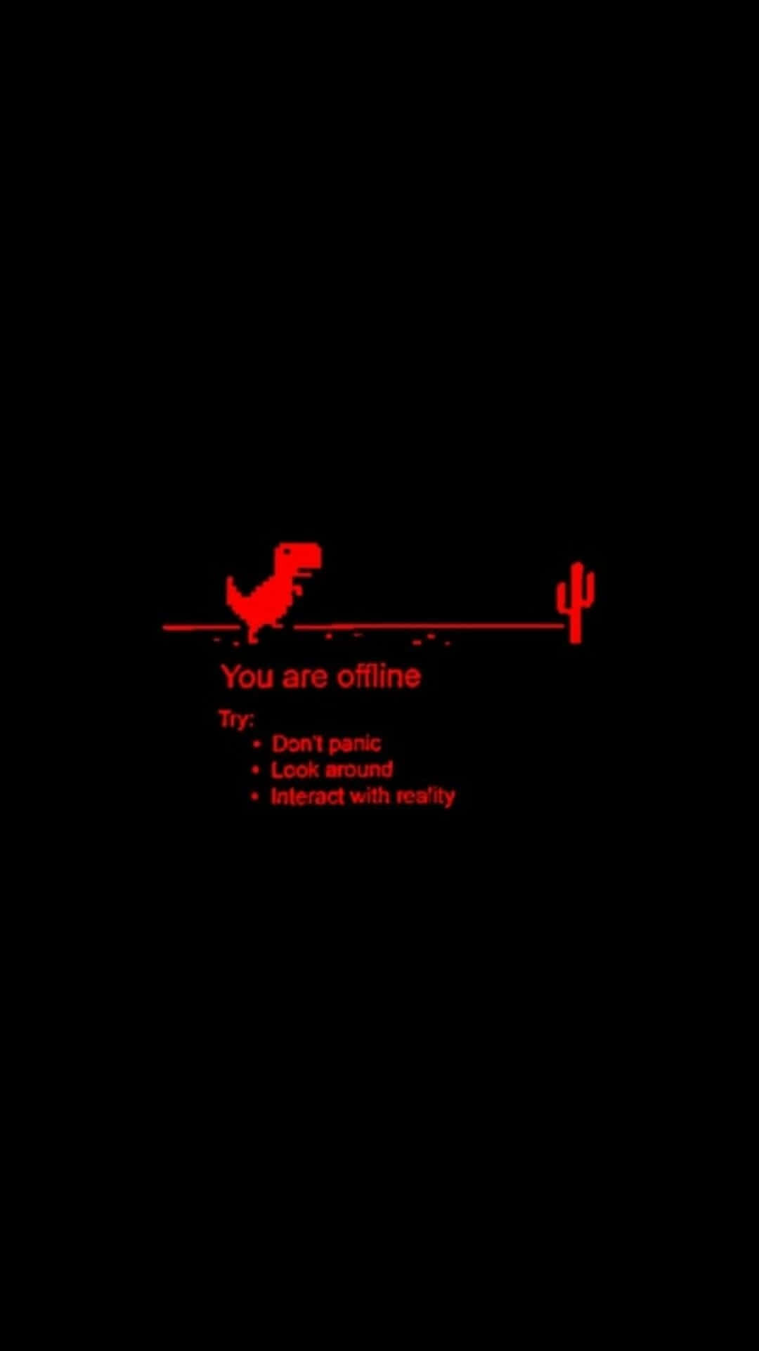 Dope Tumblr iPhone, red pixelated dinosaur, cactus, Full HD Phone Wallpaper