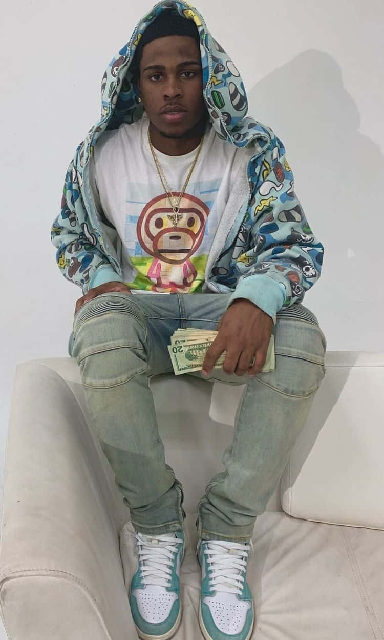 Dope Boy, colorful hoodie, white couch, SD Phone Wallpaper
