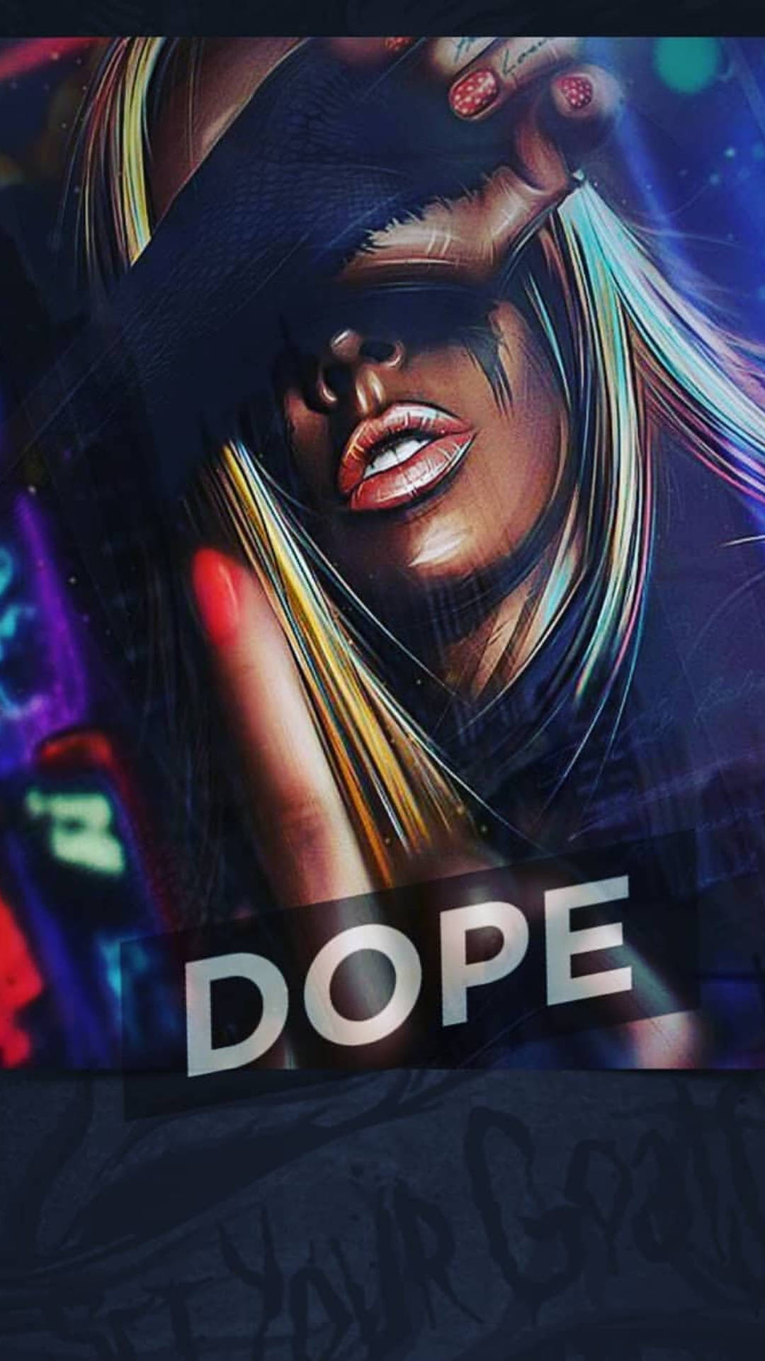Dope Girl, Instagram Profile, glowing hair, Full HD Phone Wallpaper