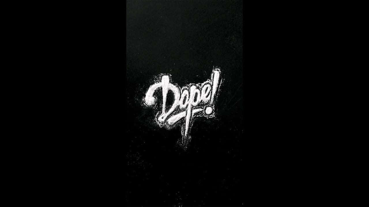 black, Dope!, white graffiti-style lettering, HD Desktop Wallpaper