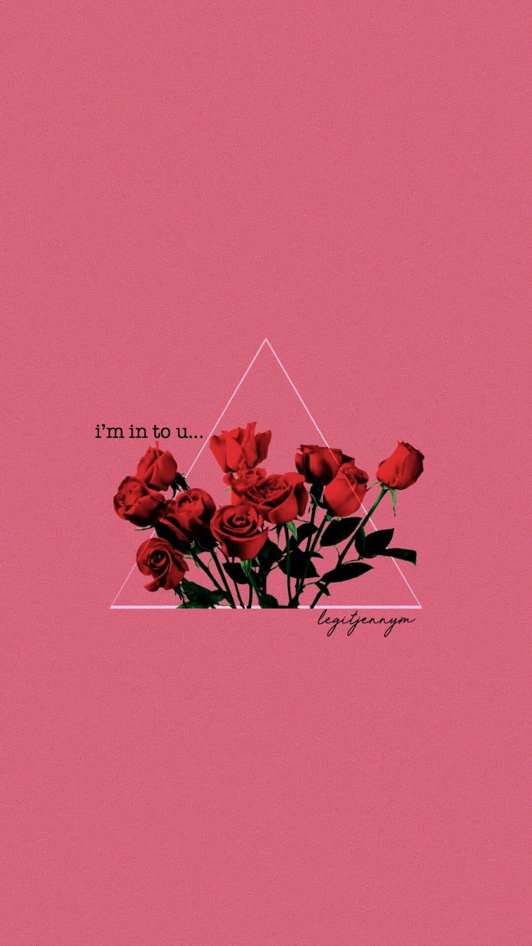 Dope Tumblr iPhone, vivid red roses, white triangle, Full HD Phone Wallpaper