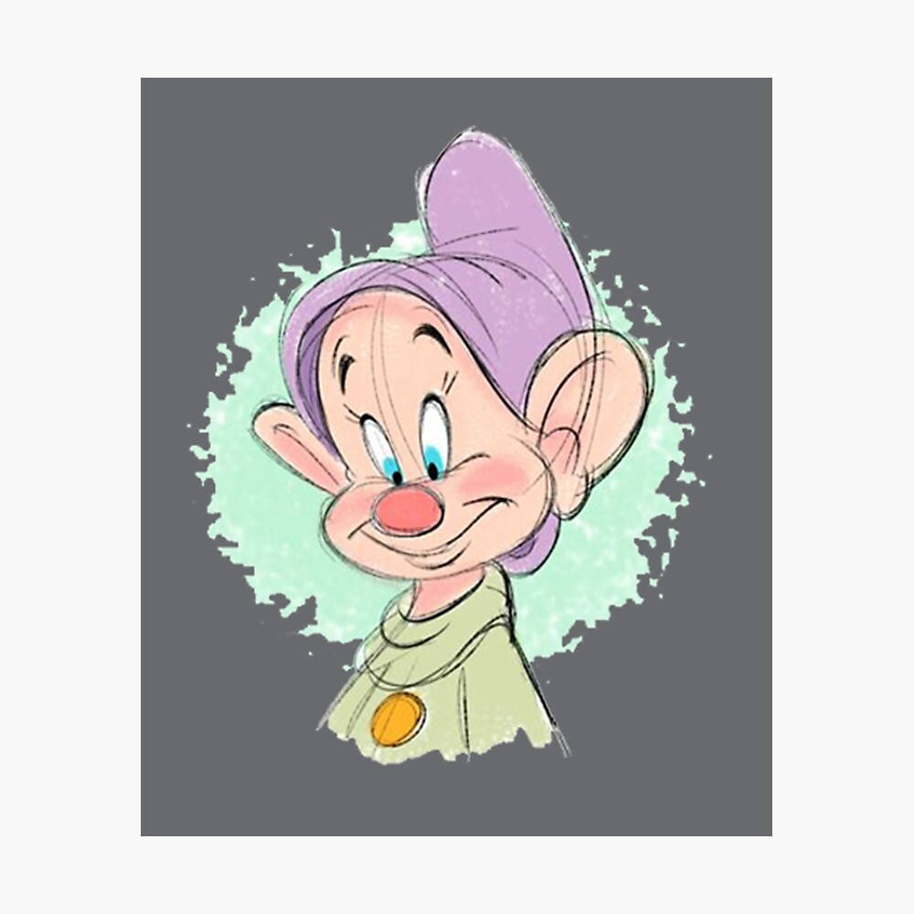 Dopey, purple hat, red nose, SD Desktop Wallpaper