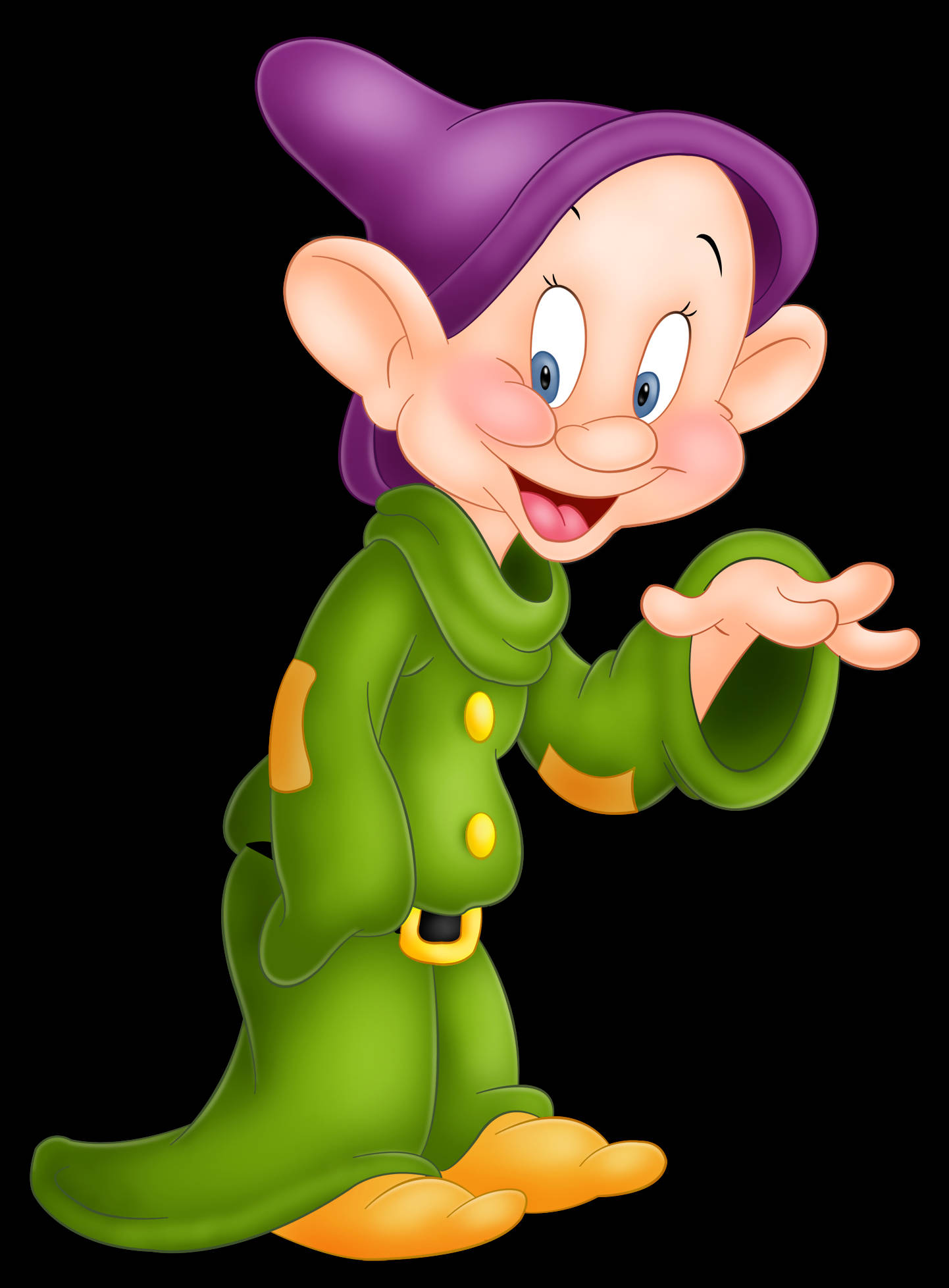 Dopey, green coat, purple hat, Full HD Phone Wallpaper
