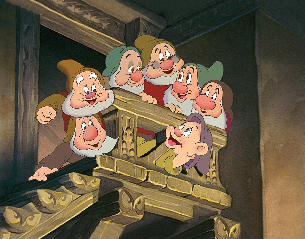 Dopey, six dwarfs, Disney animation style, SD Desktop Wallpaper