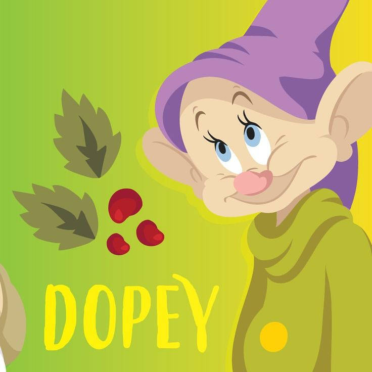 Dopey, purple hat, green coat, SD Desktop Wallpaper